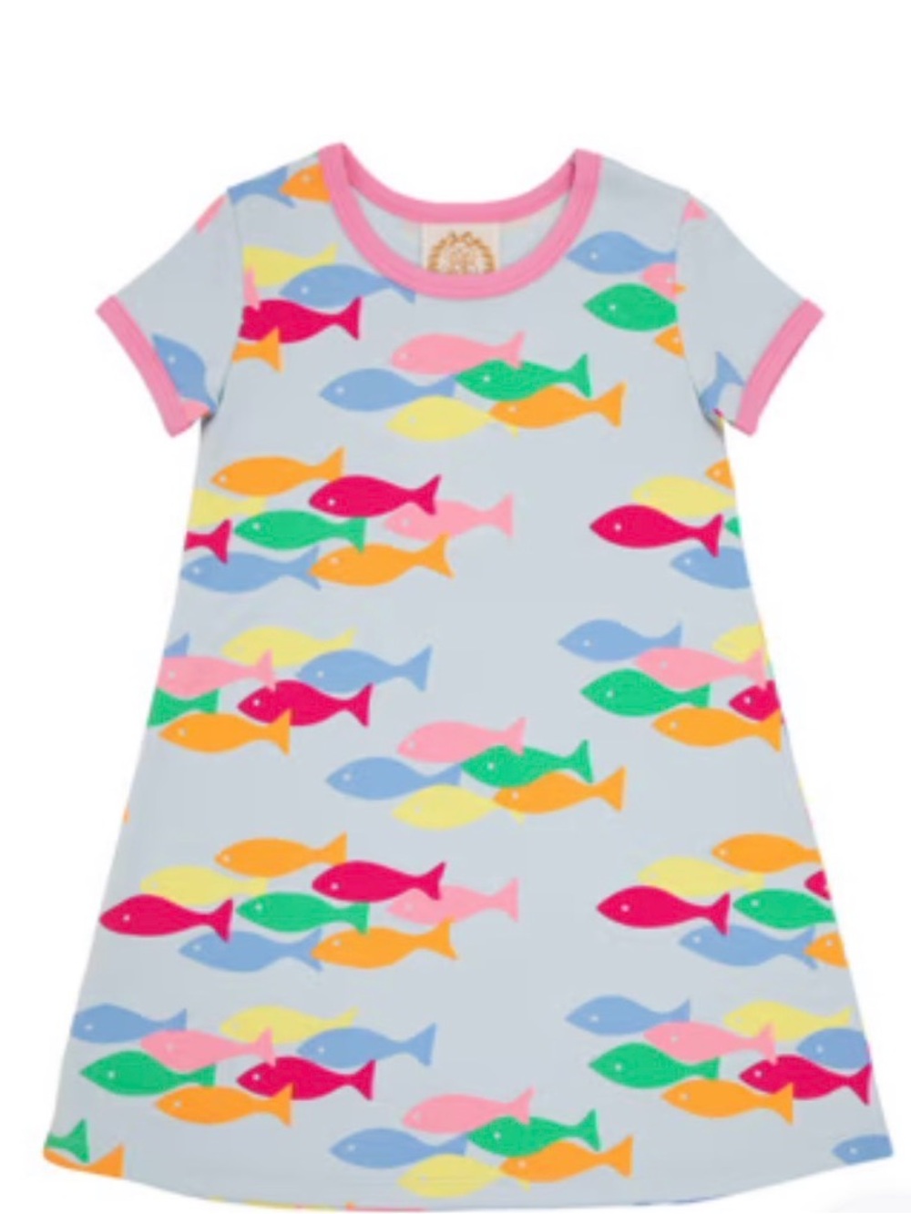 The Beaufort Bonnet Company Polly Play Dress French Leave Fishies Hampton Pink 9